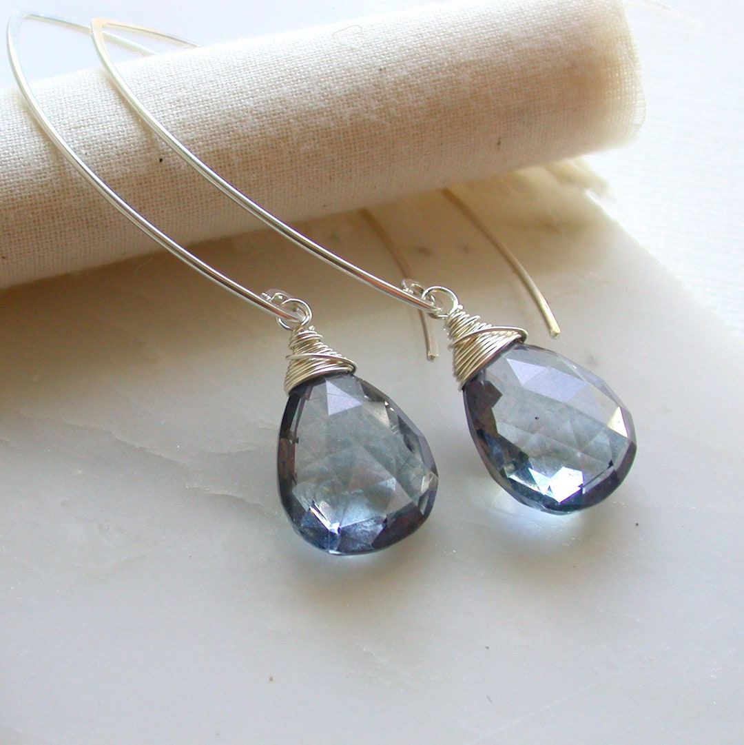 Blue Quartz Drop Earrings main image 0