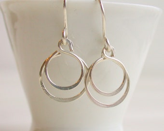 Petite Double Hoops