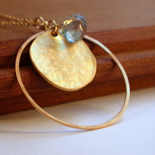 Orbiting Saturn Necklace GIFTS FOR HER.  Jewelry.