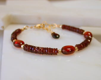 AAA Garnet Gemstone Bracelet