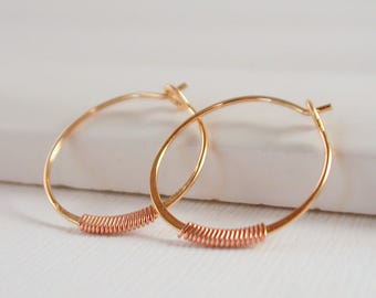 Petite Embellished Hoops