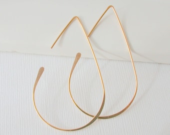 Medium Teardrop Hoops