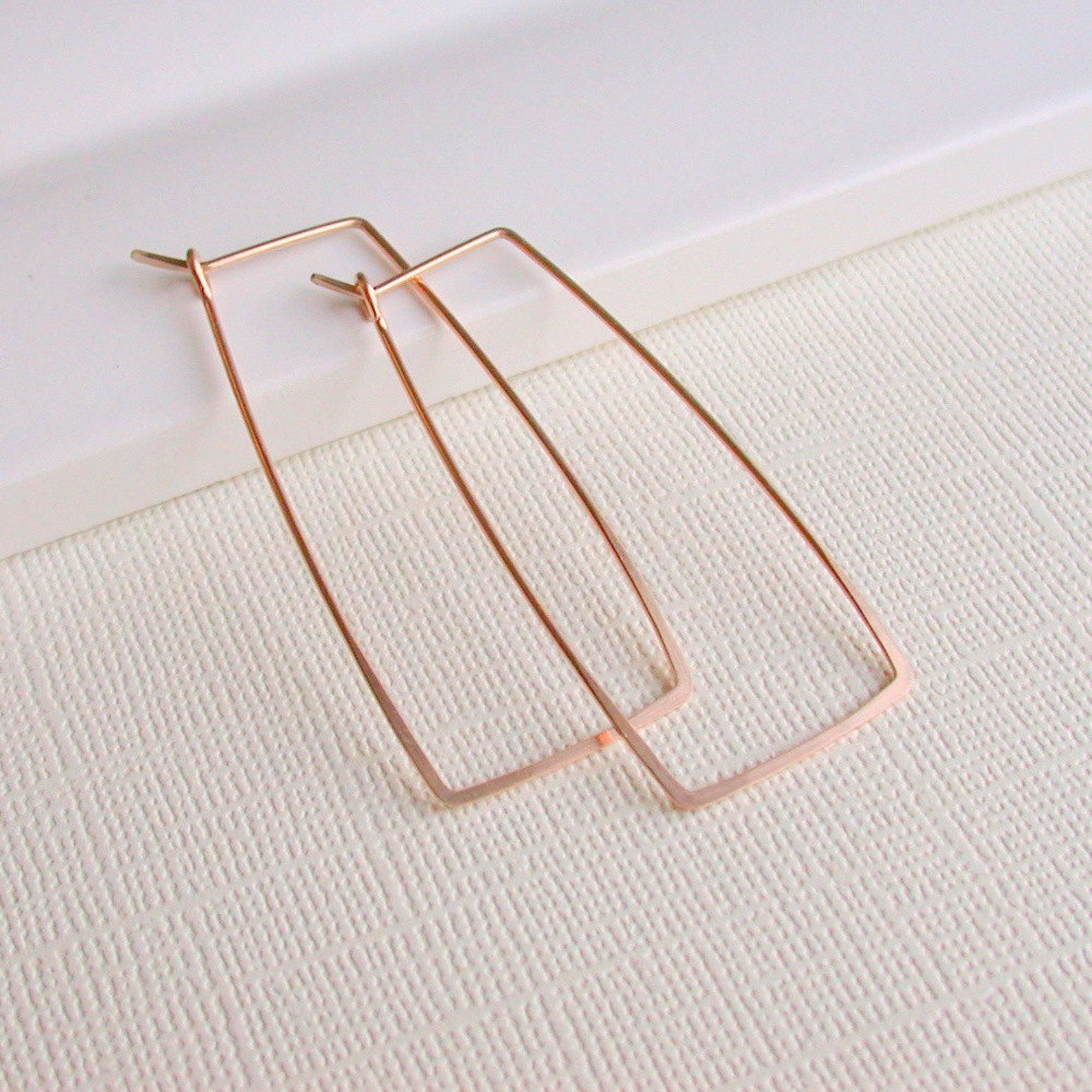 Rectangle Hoop Earrings. Available in Sterling Gold Fill and - Etsy
