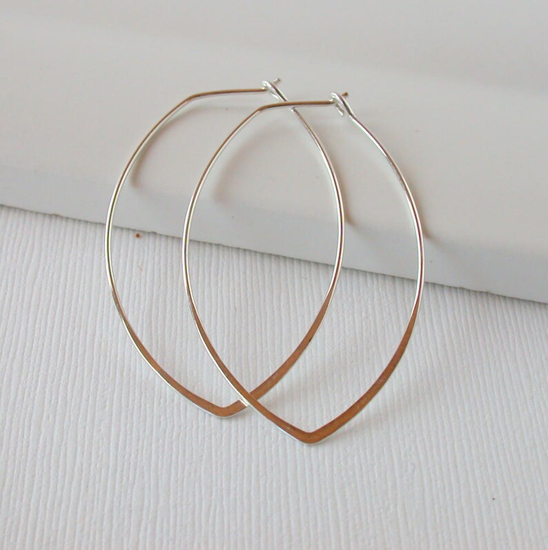 Silver Hoop Earrings Gold Hoop Earrings Rose Gold Hoops Rose Etsy