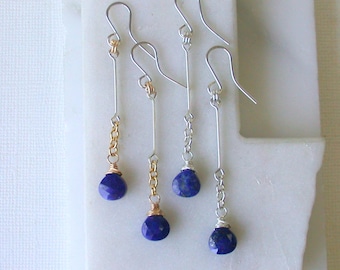 Slender Turquoise Drop Earrings