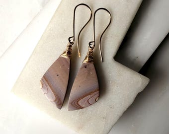 OOAK. One of A KInd Polychrome Jasper Earrings