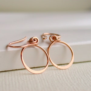 Petite Hoop Earrings. Small Hoop Earrings. Dainty Hoop Earrings. Minimalist Earrings Minimalist Jewelry Small Hoops Small Rose Gold Hoops
