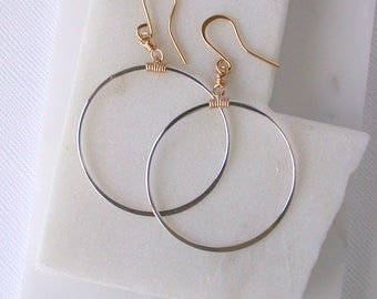 Mixed Metal Hoops
