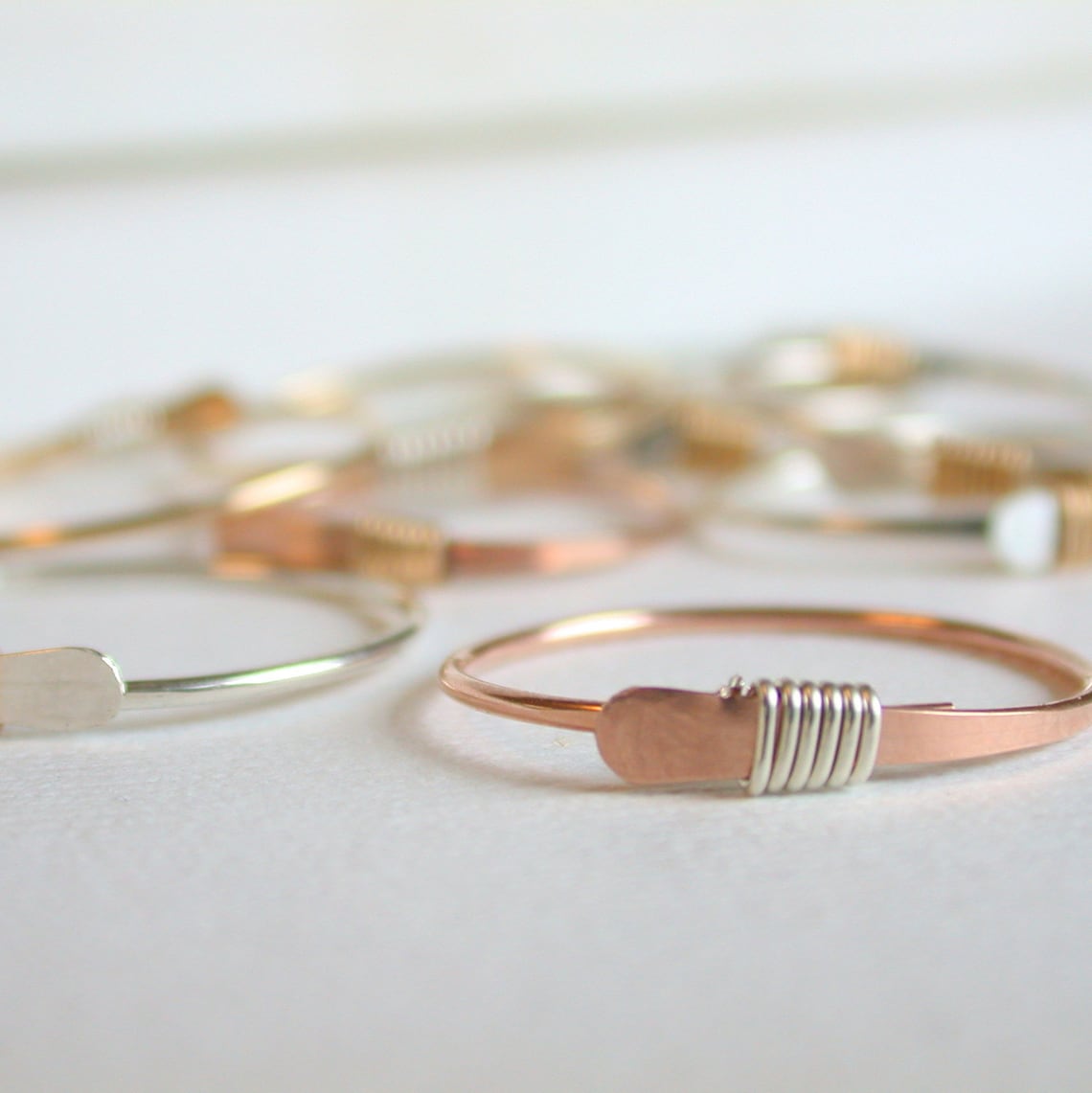 Delicate Simple Stacking Ring. Silver Stackable Rings. Dainty Stacking ...