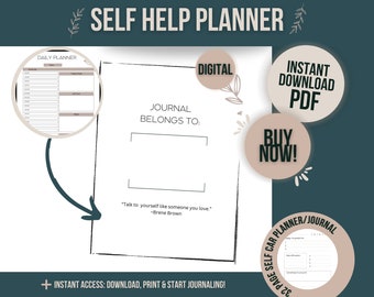 Self Care Planner, Self-care checklist, Selfcare journal tracker, Wellness planner printable, Mental health, Well being planner