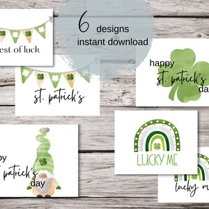 St. Patricks day cards bundle, Print on Demand, St. Patty's Day, Instant download, Digital St. Patty's, Printable St. Patrick's day cards 画像 1