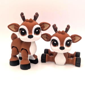 Flexi Baby Deer - Articulated 3D Printed Desk Pet or Decoration | High-Quality Fidget Toy & Holiday Decor