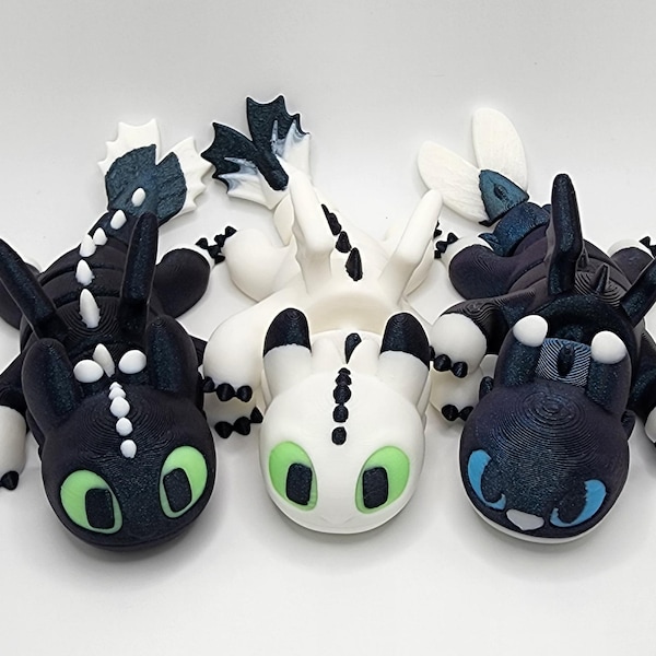 Night Light Fury Dragons - Version 1