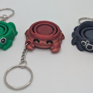 Fidget spinner animal keychains