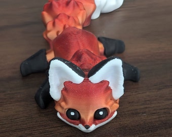 Articulated 3D Red Fox: Flexi Fidget Toy, Desk Decor