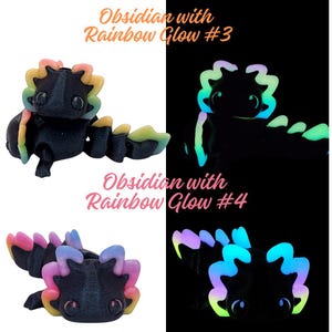3D Printed Axolotl Fidget Toy, 3D Printed Animals,Articulated Flexible Axolot Fidget Toy, Fun Gift (Blue, 8 in