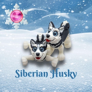 Siberian Husky - 3D Printed Fidget Figure , Articulating,  Desk Pet, Collectible Gift, Shelf Sitter, Figurine, Dog Lover Gift, Snow Dog