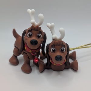 Max, the Grinch&#39;s Dog - Flexi Articulated 3D Printed Fidget | Christmas Ornament or Decoration | Stocking Stuffer, Grinchmas Gift | Cute Dog
