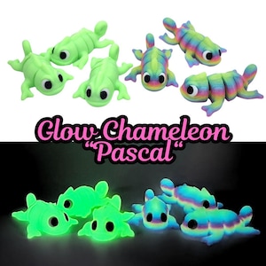 Flexi Chameleon phosphorescent : jouet fidget inspiré par Tangled