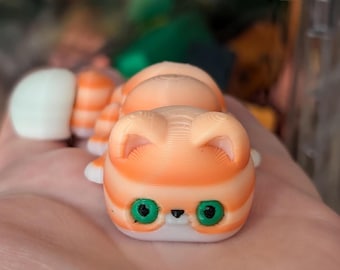 Flexi Cat, Articulated Fidget Toy Cat, Flexible Kitty, Collectible, Figurine, Miniature