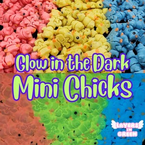 Mini Chicks - Brilham no Escuro - Enchimentos de Ovos de Páscoa - Figuras Flexíveis Articuladas Impressas em 3D