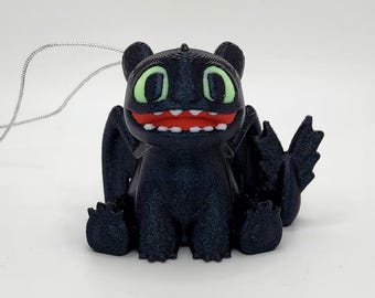 Night Fury Dragon Figure or Ornament, Toothless Inspired