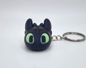 Night Fury Dragon-sleutelhanger, 3D-geprint, tandeloos geïnspireerd