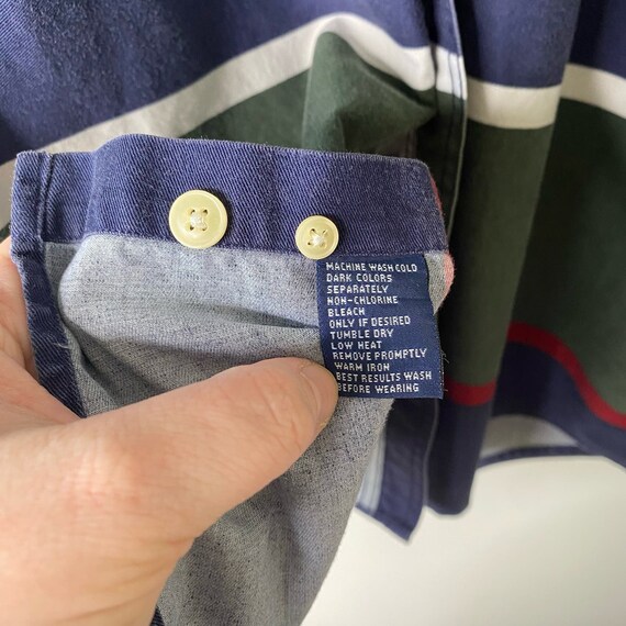 VTG Chaps Ralph Lauren Mens Cotton Stripe Crest L… - image 6