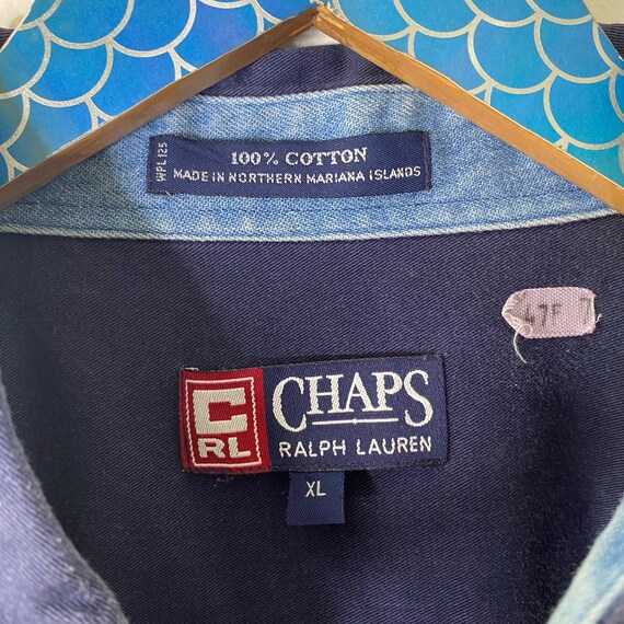 VTG Chaps Ralph Lauren Mens Cotton Stripe Crest L… - image 5