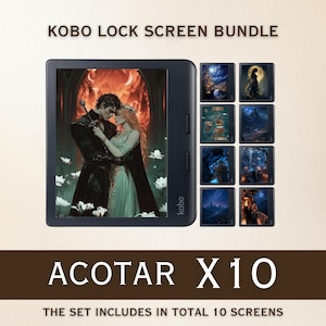 Kobo Screensavers | 10 Acotar Sleep Screens for Kobo Libra Colour & Clara Colour | Cozy eReader Lock Screens | Digital Download