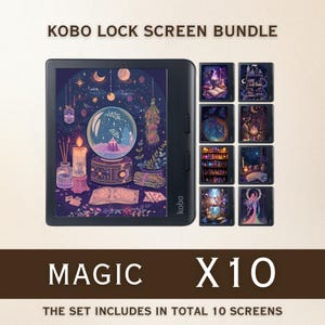 Kobo Screensavers | 10 Magical Wallpapers Sleep Screens for Kobo Libra Colour & Clara Colour | Cozy eReader Lock Screens | Digital Download