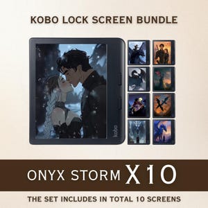 Kobo Screensavers | 10 Onyx Storm Sleep Screens for Kobo Libra Colour & Clara Colour | Cozy eReader Lock Screens | Digital Download
