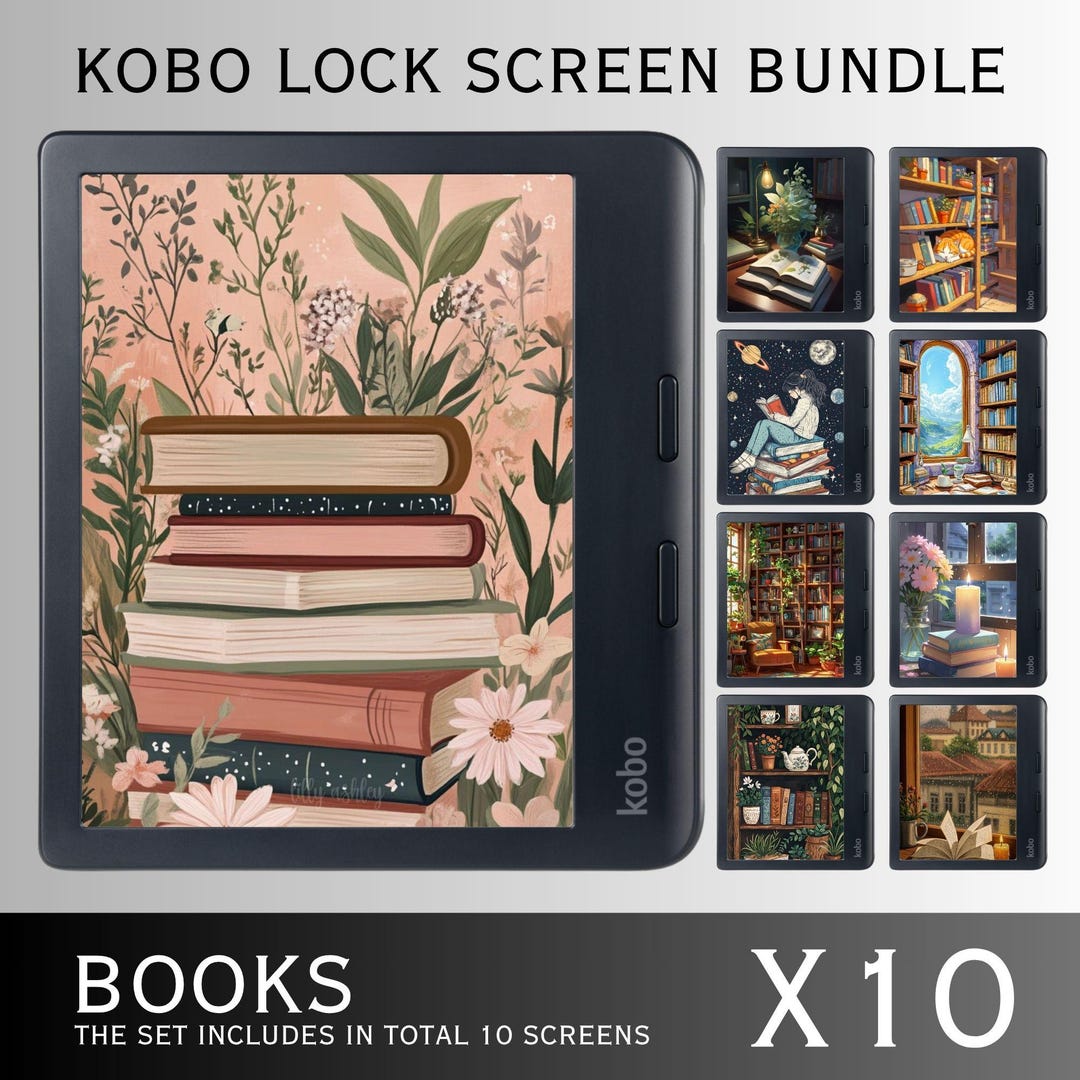 Kobo Screensavers | 10 Books Sleep Screens for Kobo Libra Colour ...