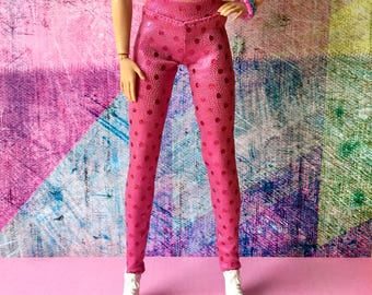 Pailletten Leggings für 29 cm große Modepuppen