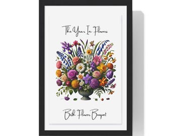 Customizable Birth Flower Bouquet Wall Art | Botanical Still-Life Print