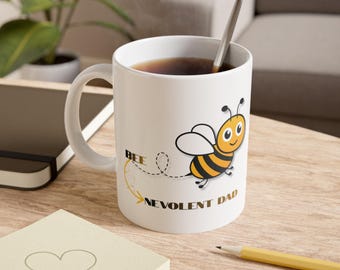 Bee-nevolent Dad Mug | White Ceramic 11oz