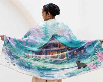 Cozy Cottage Velveteen Plush Blanket | Cottagecore Cabin Throw