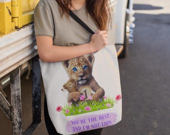 Lion Cub Tote Bag – “You’re the Gift” Appreciation Gift