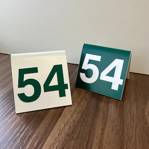 Engraved Number Tent Sign - Easel Table Numbers for Events or Restaurants