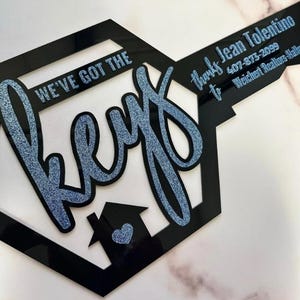 Acrylic Personalized Real Estate Key | Realtor Photo Prop | Real Estate Key | Personalized Sold Sign | Closing Sign | Closing Photo Prop
