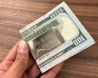 Clip Billetes Plata Pinza Porta-billetes Piezas Transparente