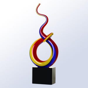 Sugar Pull Glass Award - Custom Engraved Crystal Trophy for Recognition, Achievement, Regional Awards - Elegant Personalized Gift