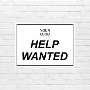 Letrero de &quot;Se busca ayuda&quot;: llamativo letrero comercial, perfecto para escaparates, restaurantes y oficinas, duradero y fácil de colgar para avisos de contratación