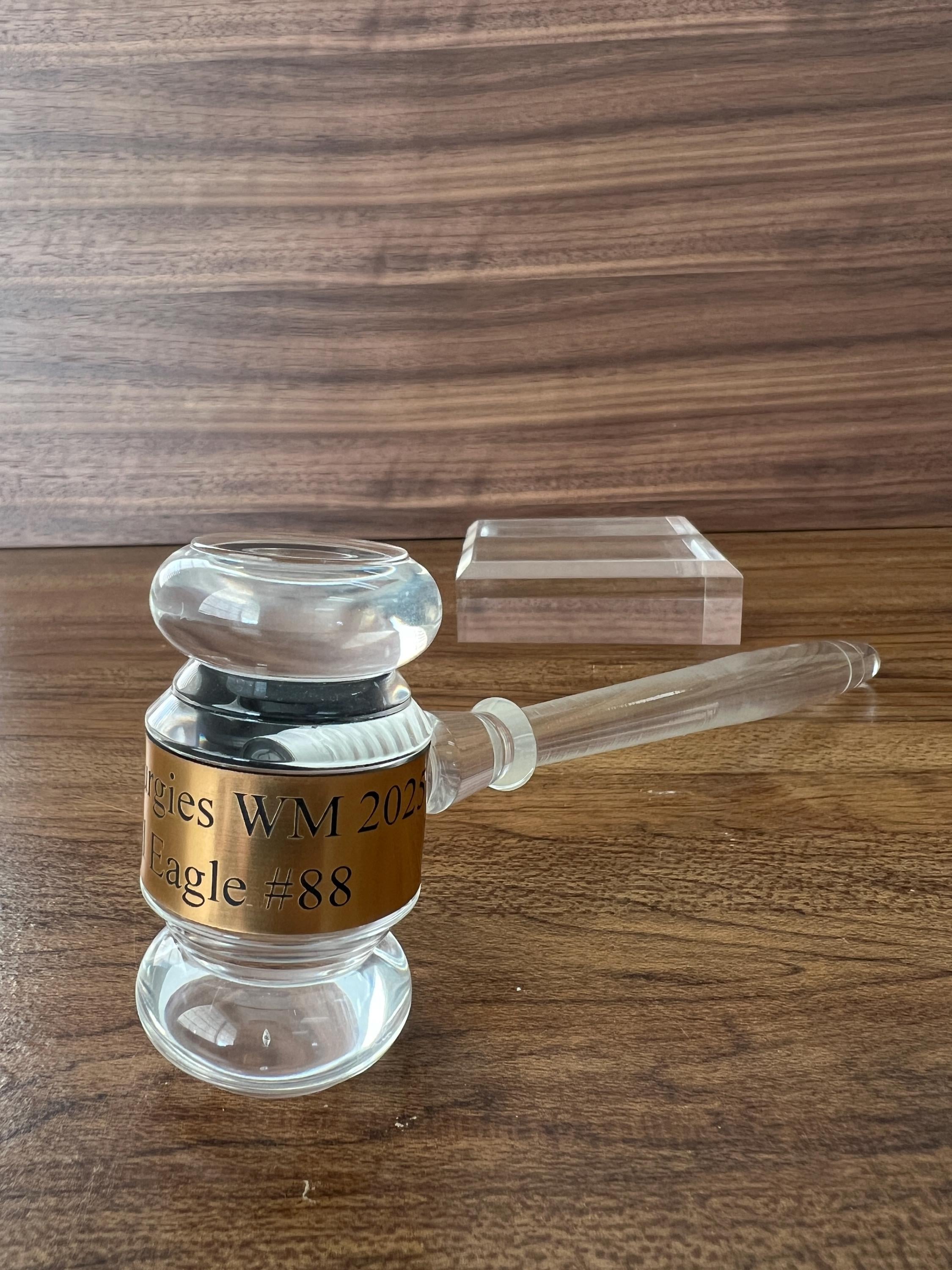 Custom Engraved Acrylic Gavel Set – Personalized Legal Gift - Etsy