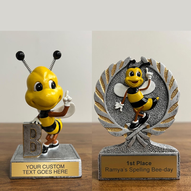 Spelling Bee Trophy, Custom Engraved Award for Spelling Bee Champions ...