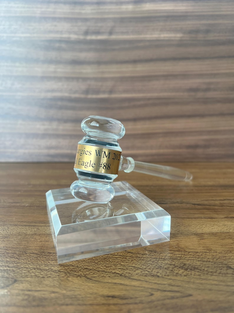 Custom Engraved Acrylic Gavel Set – Personalized Legal Gift - Etsy