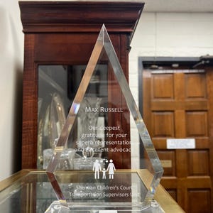 Arrowhead Acrylic Award | Personalized Employee, Retirement or Graduation Gift | Custom Engraved Appreciation Plaque | Employee of the Month