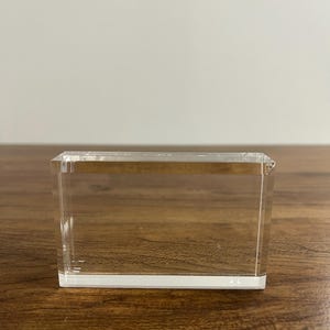 Portatarjetas de acrílico personalizado / Expositor de tarjetas de presentación personalizado / Elegante organizador de escritorio / Regalo perfecto para profesionales y estudiantes