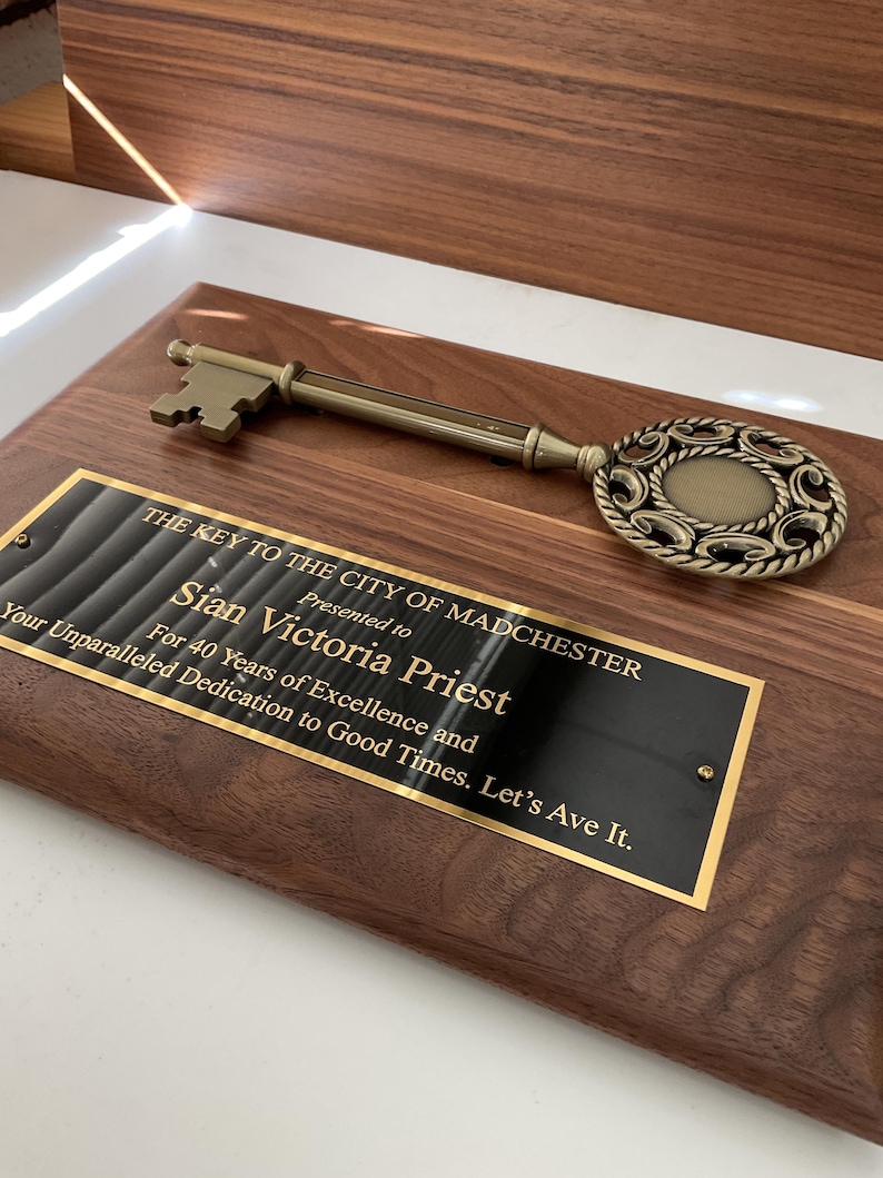 Key to the City Plaque - Custom Engraved Key Award - Recognition ...