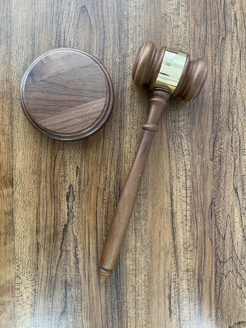 Engraved Walnut Wood Gavel Set – Personalized Judge Retirement Gift - Etsy